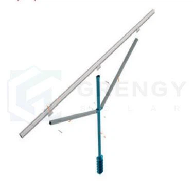 product-1-1 pre-assembled ground screw racking with single pole(001)