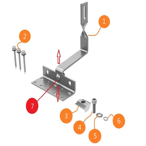 solar tile roof hook