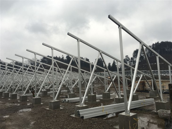 Concrete Block Solar Ground Mounting Frame System