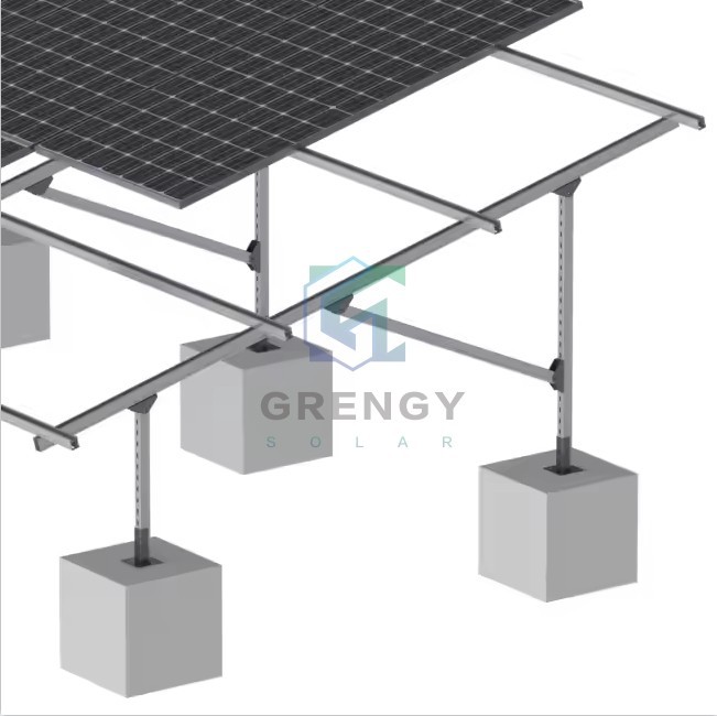 Concrete Block Solar Ground Mounting Frame System