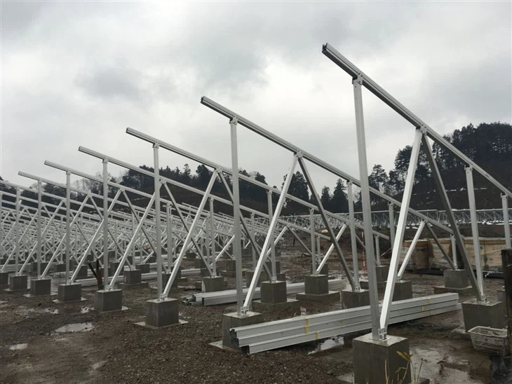Concrete Pier Foundation Solar Mounting Structure