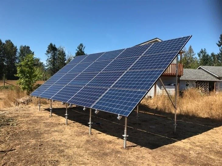 HDG Steel Ground Solar Brackets With Screw Piles