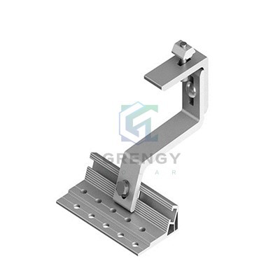 Universalus reguliuojamas saulės plokštės stogo kabliukas